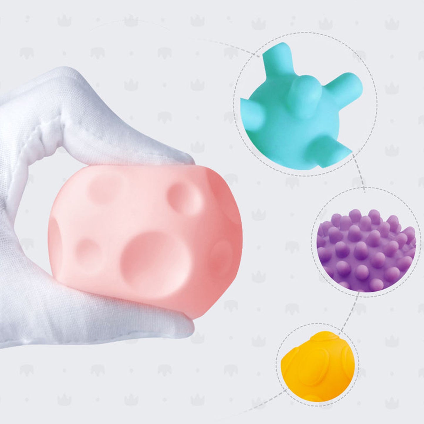 WOOPIE BABY Sensorinės kaladėlės spaudymui, 8 vnt – vaizdas 2