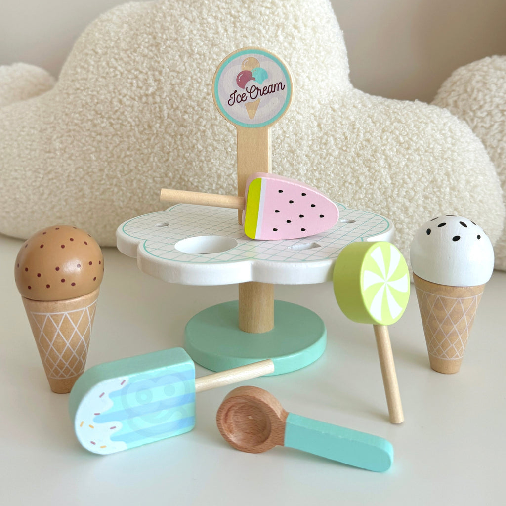 TOOKY TOY Medinis magnetinis ledų rinkinys su stovu