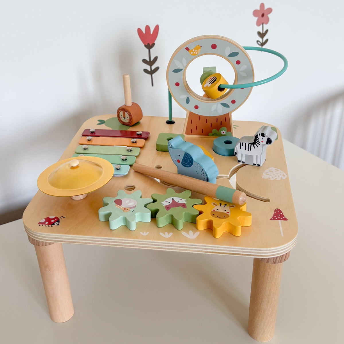 WOOPIE GREEN Medinis Edukacinis Muzikinis Stalas 5in1