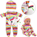 WOOPIE ROYAL Lėlės Drabužių Rinkinys Kombinezonas Vienaragio Kepurė 43-46 cm