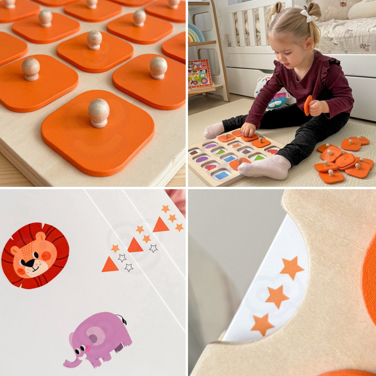 Viga Atminties žaidimas Montessori 10 kortelių vaikams