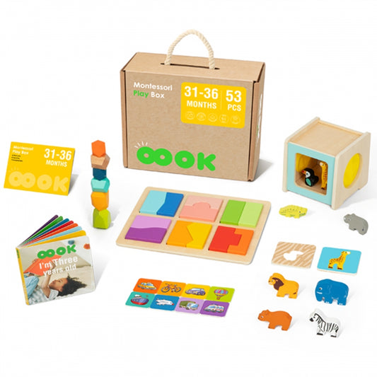 TOOKY TOY XXL Montessori lavinantis dėžutė 7in1 sensorinis 31-36 mėn.