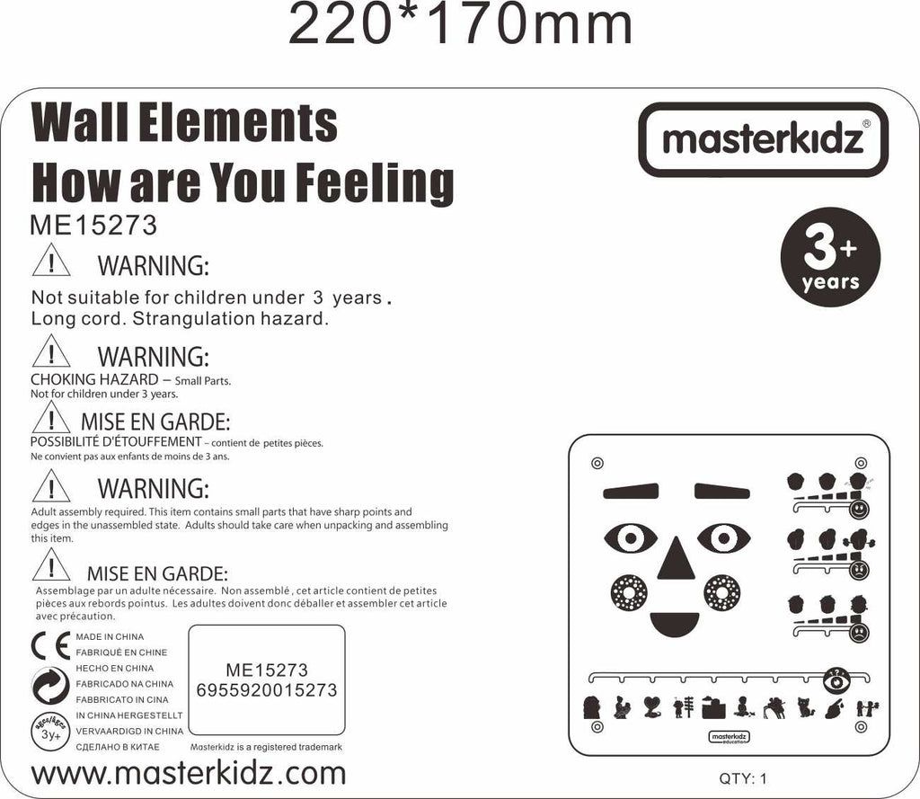 MASTERKIDZ Montessori Emocinė Lavinamoji Lenta Kaip Tu Jautiesi
