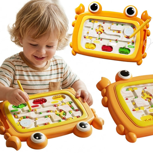 WOOPIE Montessori Magnetinė Lenta Krabas Labirintas Oranžinė