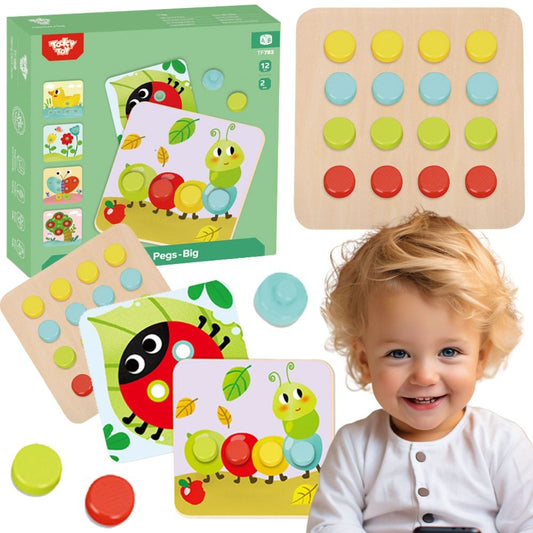 TOOKY TOY sagų mozaika vaikams su lentelėmis, formos ir spalvos