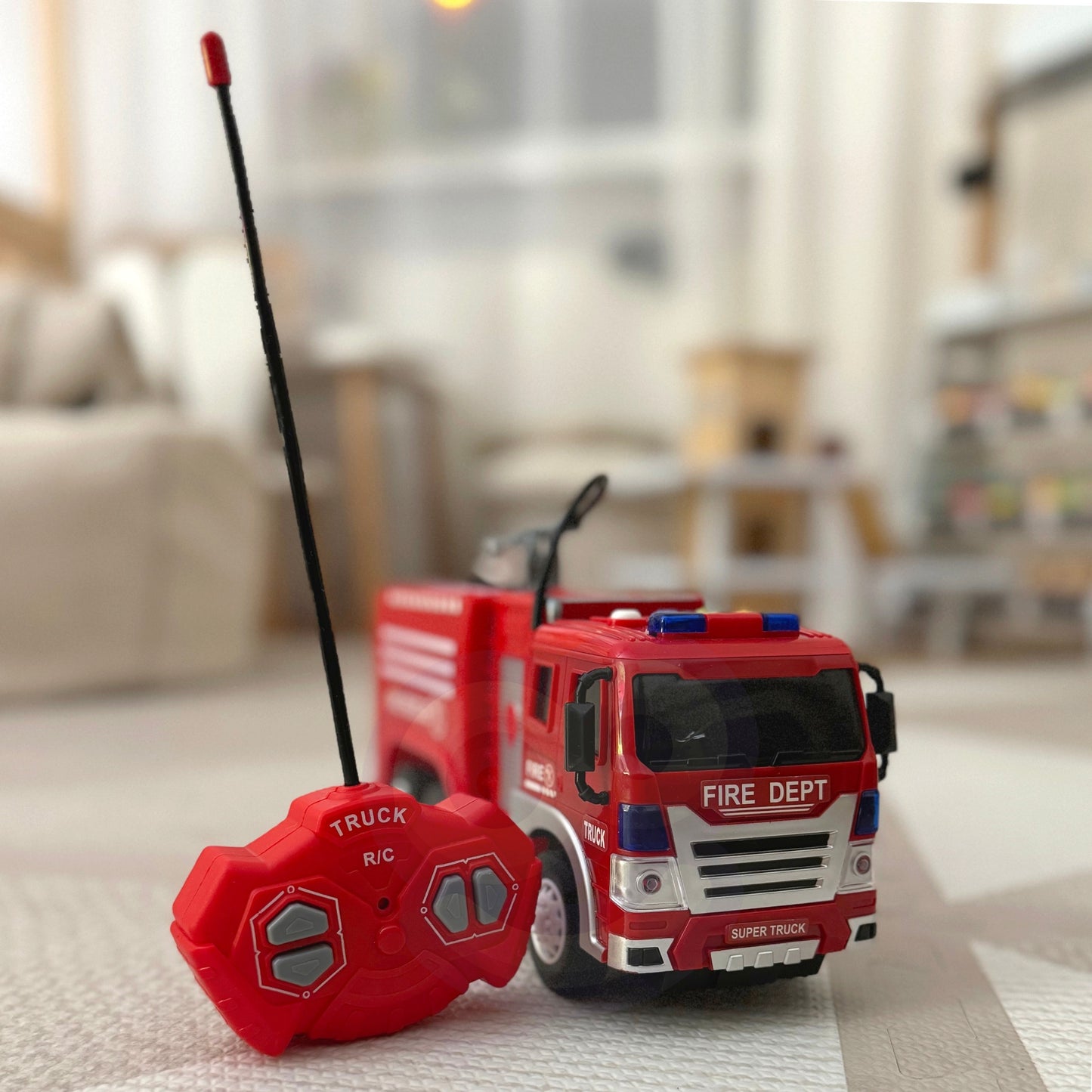 WOOPIE Ugniagesių Automobilis RC su Vandens Purškimo Funkcija