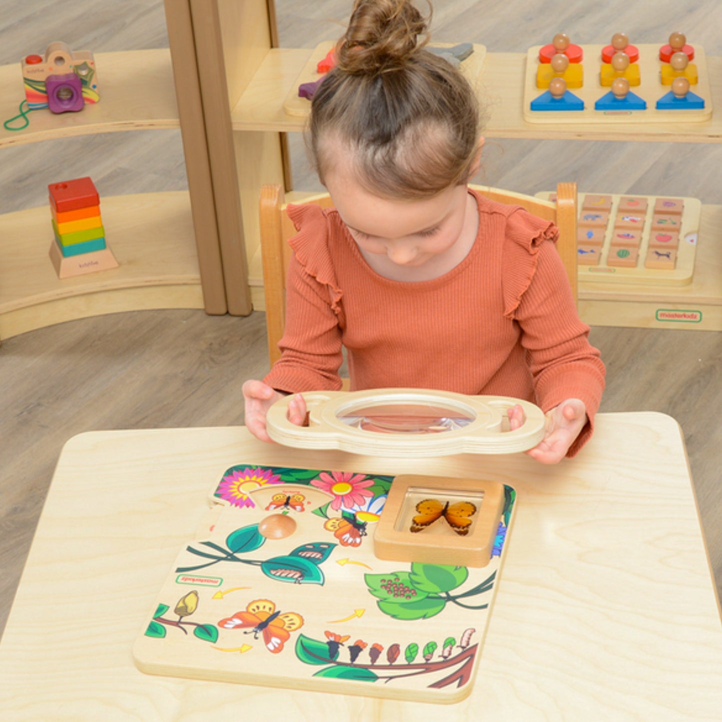 MASTERKIDZ Didelis medinis vaiko didinamasis stiklas tyrinėtojui