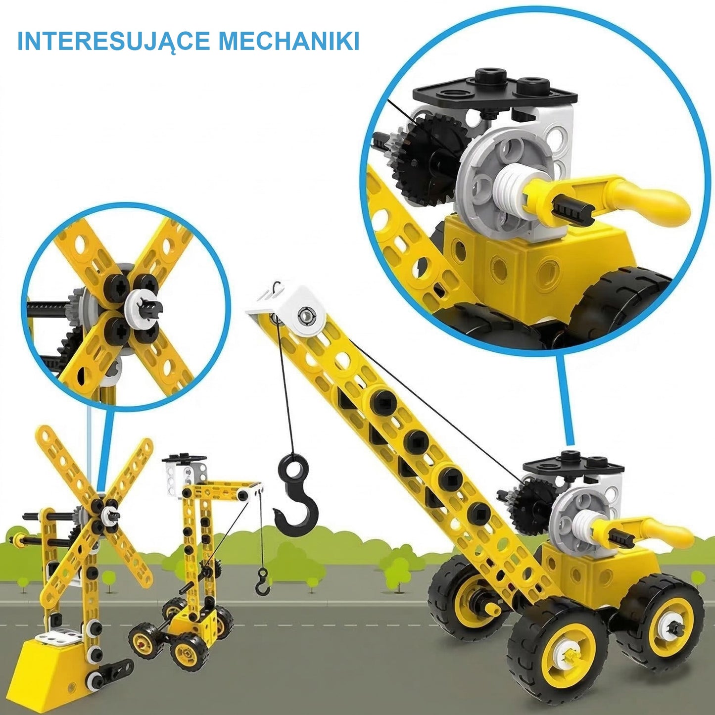 WOOPIE 8-in-1 Transporto priemonių konstruktorius STEAM 100 detalių