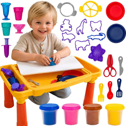 WOOPIE Plastilino Staliukas su Laikymo Vieta 40 dalių rinkinys