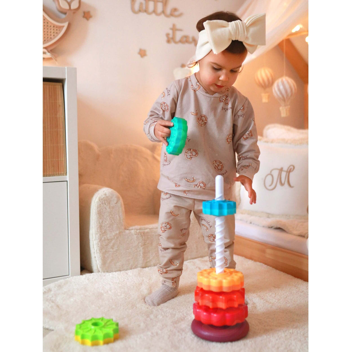 WOOPIE BABY Lavinamoji Piramidė Sukamasis Bokštas