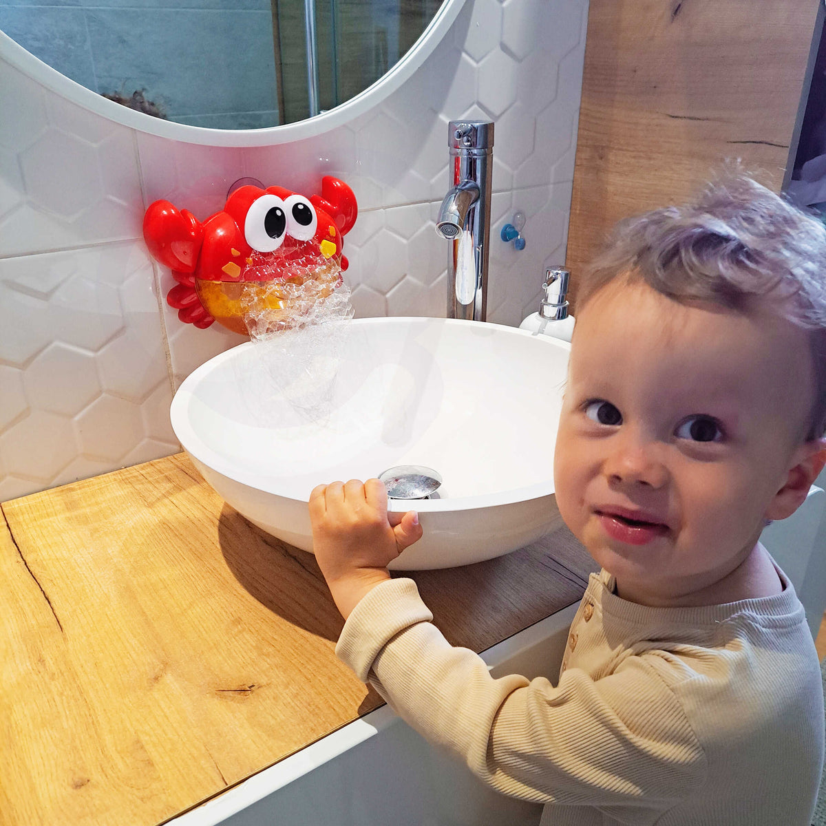 WOOPIE BABY Vonios žaislas krabas su muilo burbulais ir melodija