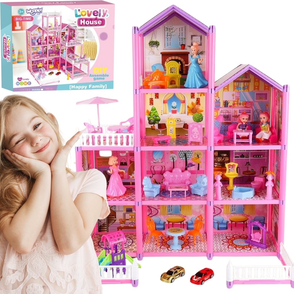 WOOPIE Mega Vila Lėlių Namas LOVELY HOUSE 194 dalys