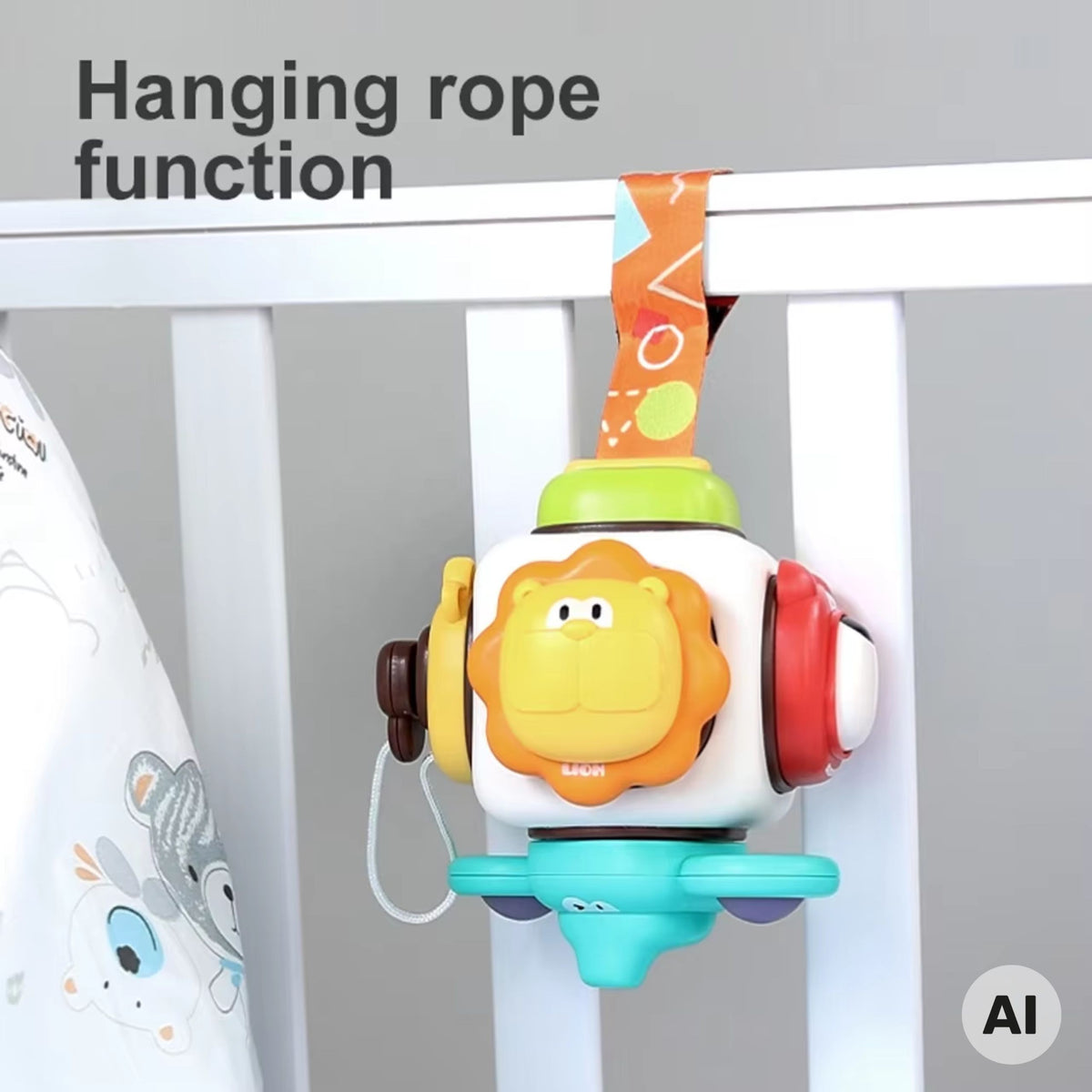WOOPIE BABY 6-in-1 Jutiminis Kubas su Gyvūnais Kūdikiams