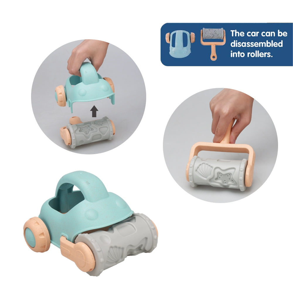 WOOPIE GREEN Smėlio rinkinys su mašinėle, 10 dalių, biologiškai skaidus, organinis – vaizdas 5