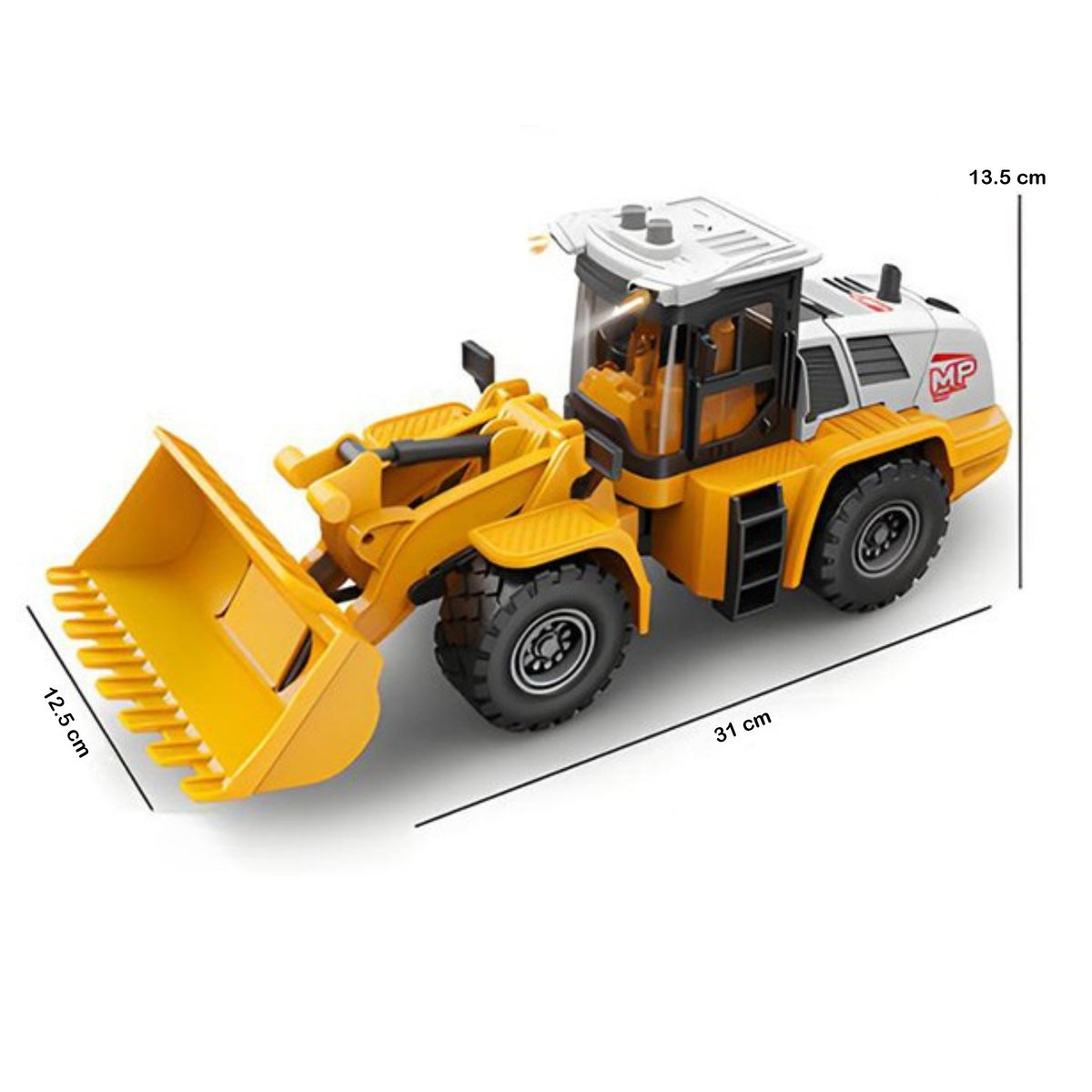WOOPIE Ekskavatorius-Kroviklis 1:16 su Šviesos ir Garso Efektais