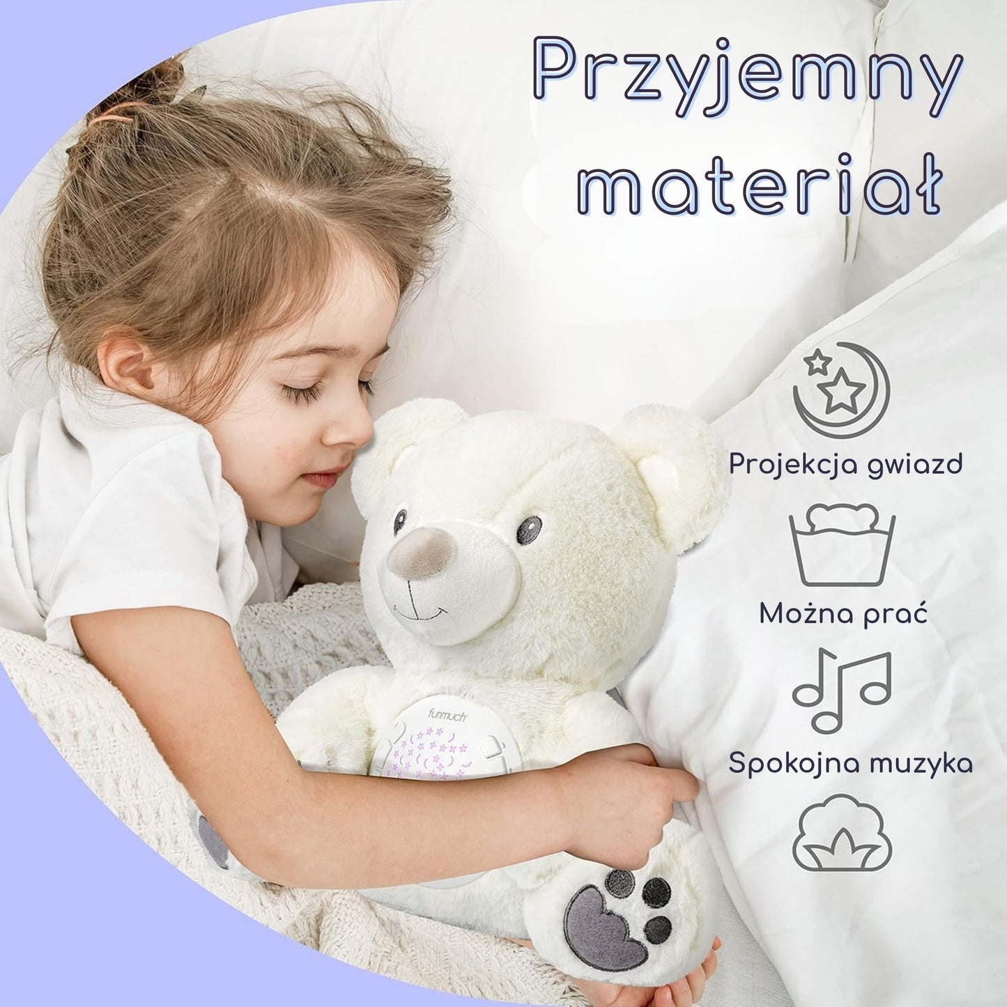 WOOPIE BABY Meškiukas su Projektoriumi ir Raminančiais Garsais 15 Melodijų