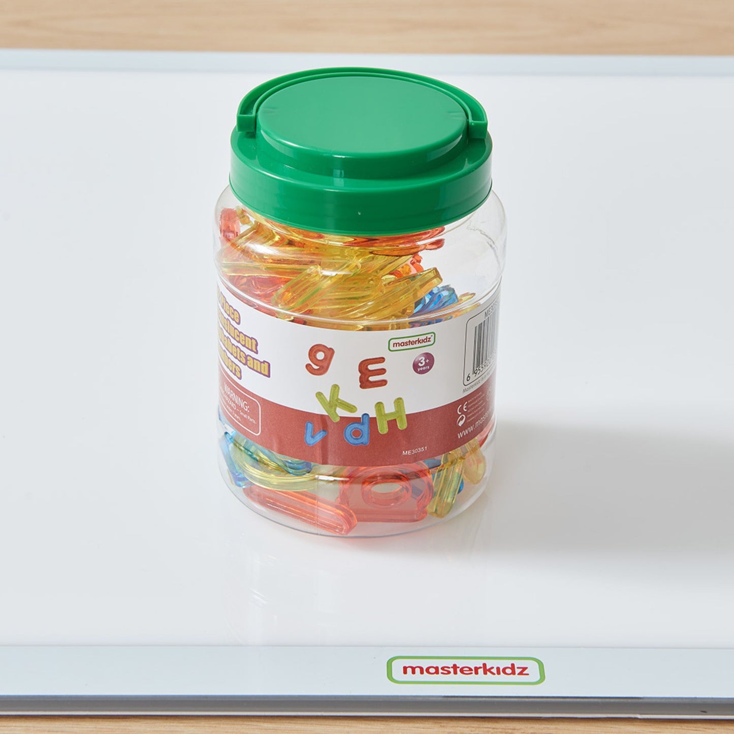 MASTERKIDZ Skaidrios Abėcėlės Raidės 52 vnt. LED Panelėms Spalvotos