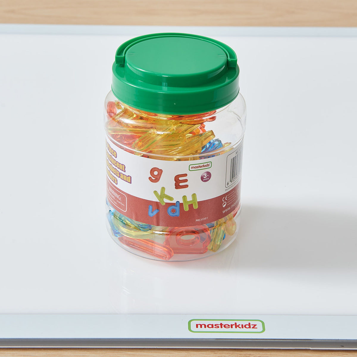 MASTERKIDZ Skaidrios Abėcėlės Raidės 52 vnt. LED Panelėms Spalvotos