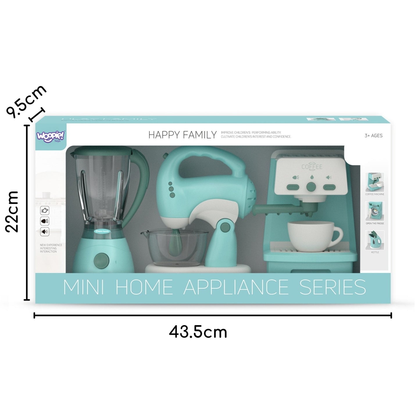 WOOPIE 3-in-1 Virtuvės Prietaisų Rinkinys: Kavos Aparatas, Mikseris, Blenderis