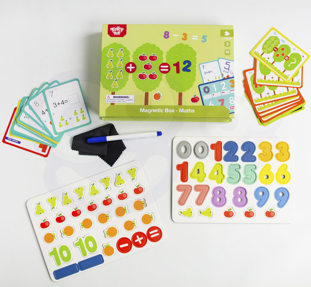 TOOKY TOY Magnetinė matematikos mokymosi dėžutė, 86 d.