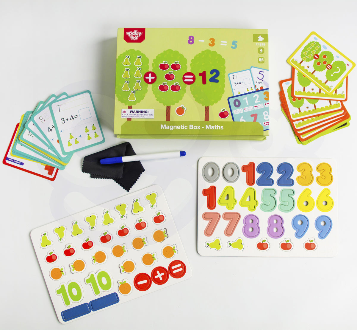 TOOKY TOY Magnetinė matematikos mokymosi dėžutė, 86 d.