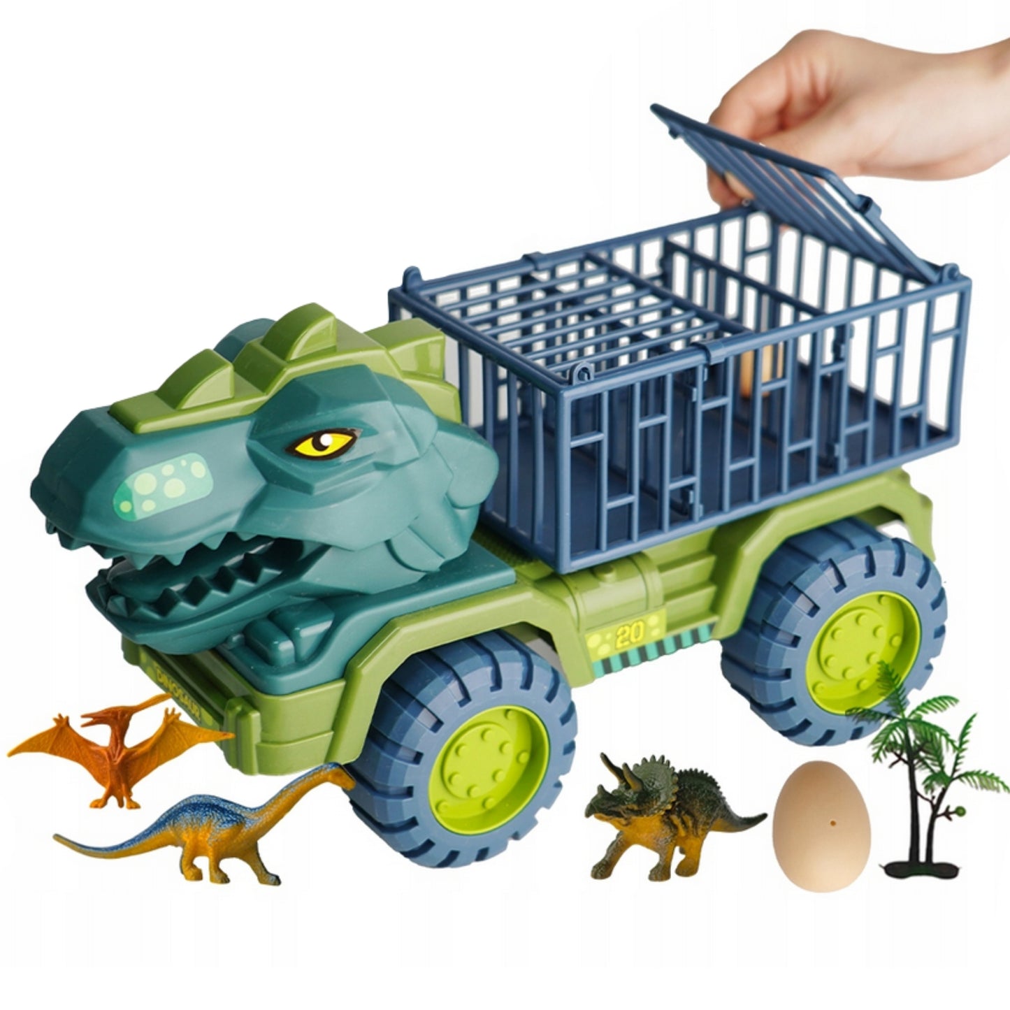 WOOPIE Dinozaurų transporteris su figūrėlėmis T-Rex sunkvežimis