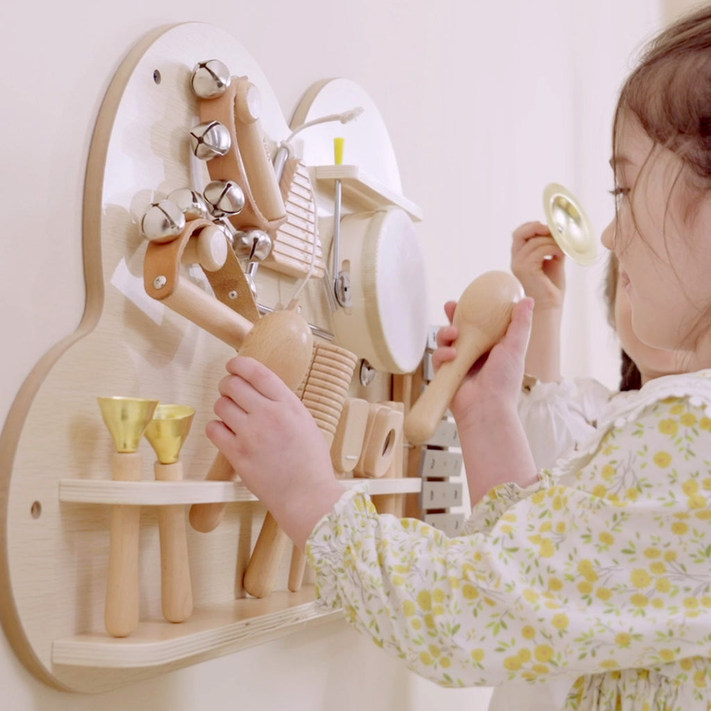 VIGA Muzikinė lenta su 12 perkusijos instrumentų vaikams