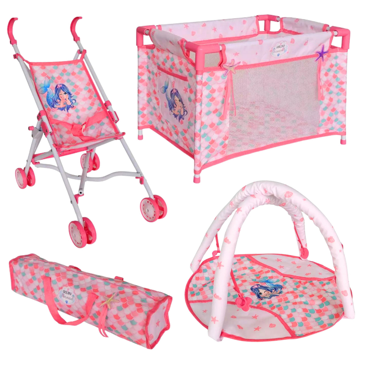 WOOPIE ROYAL Interaktyvi Undinėlės Lėlė 36 cm – Rinkinys 18 in 1 XXL