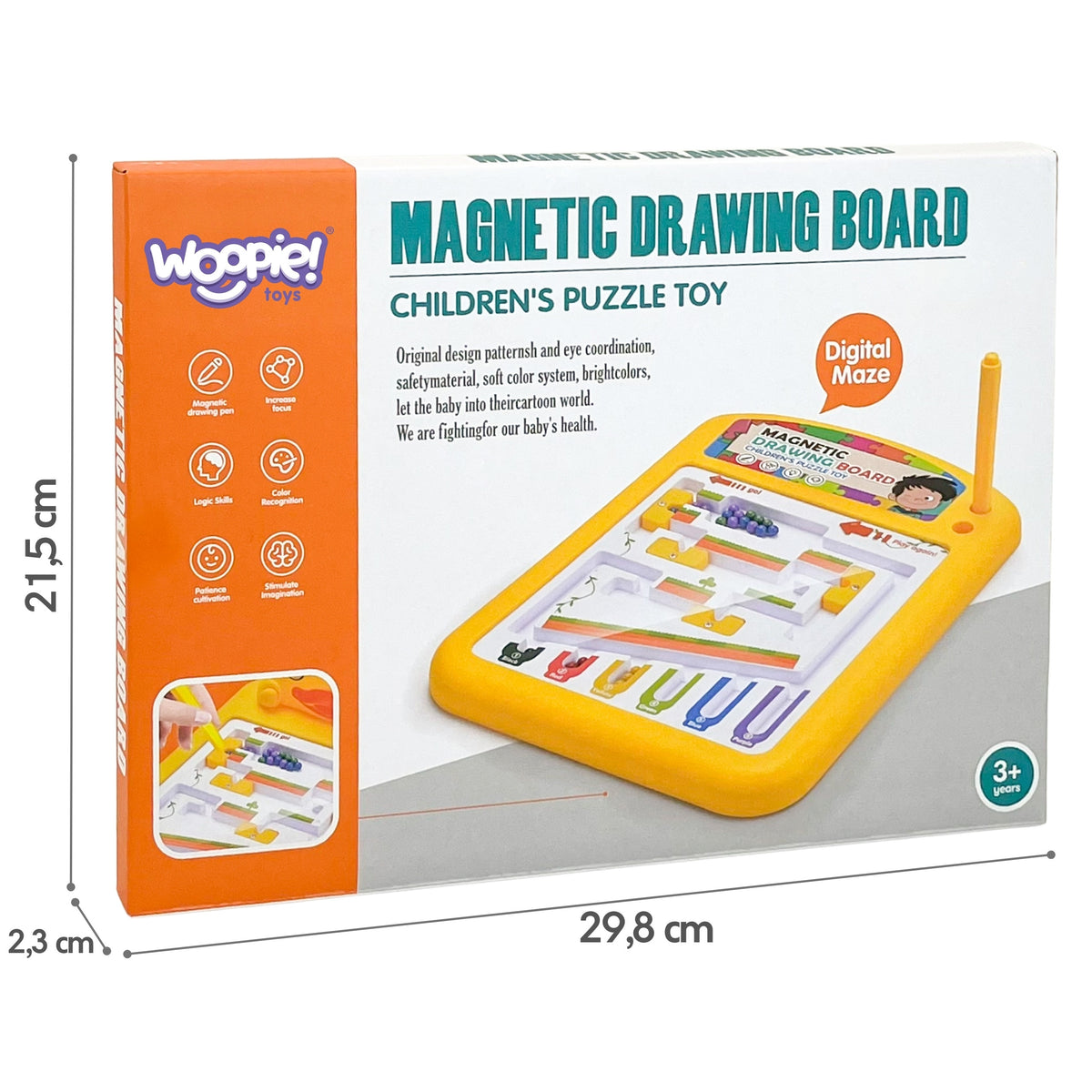 WOOPIE Magnetinė Mozaikinė Lenta Abėcėlė Rūšiuoklis 3+
