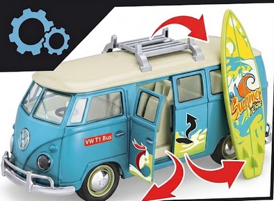 WOOPIE Klasikinis Surf autobusiukas su šviesa ir garsu 1:14