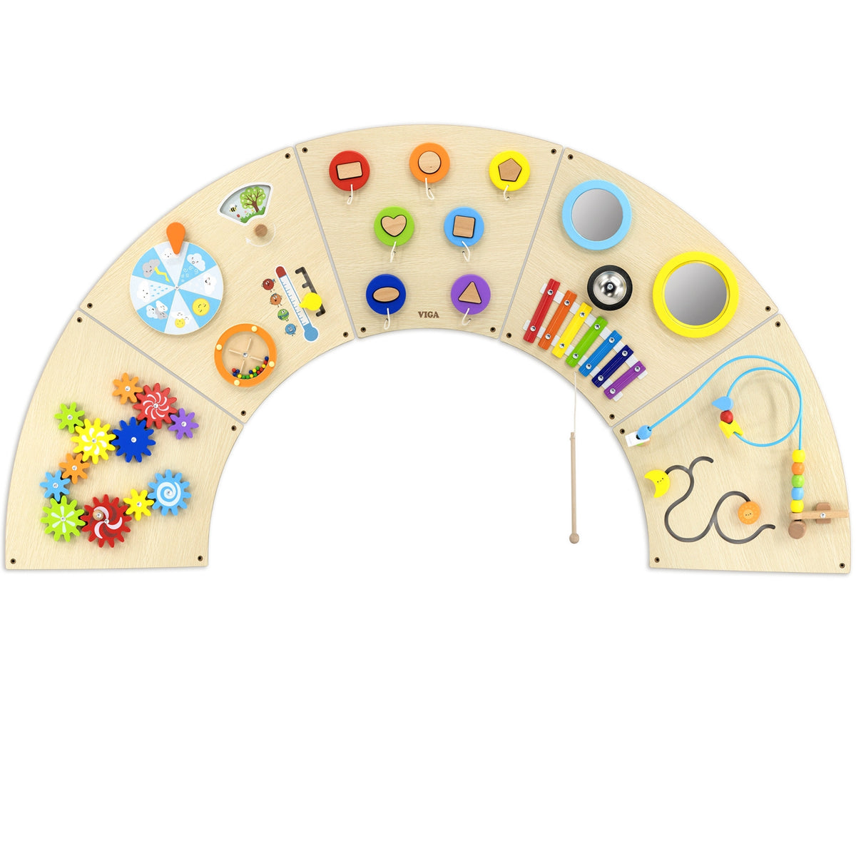 VIGA Montessori Sensorinė Lanko Formos Sieninė Lenta
