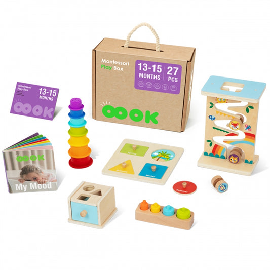 TOOKY TOY Box XXL Montessori edukacinė 6in1 sensorinė dėžutė 13-15 mėn.