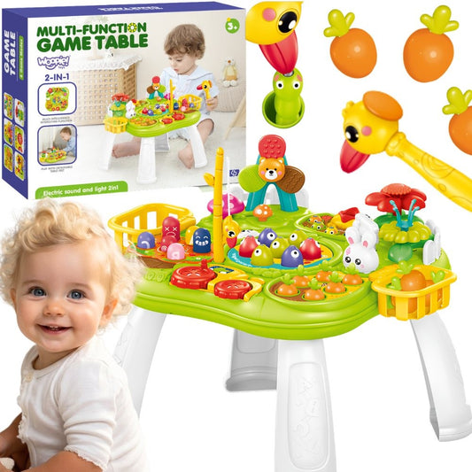 WOOPIE BABY 2in1 edukacinis staliukas su žūklės ir plaktuko žaidimais