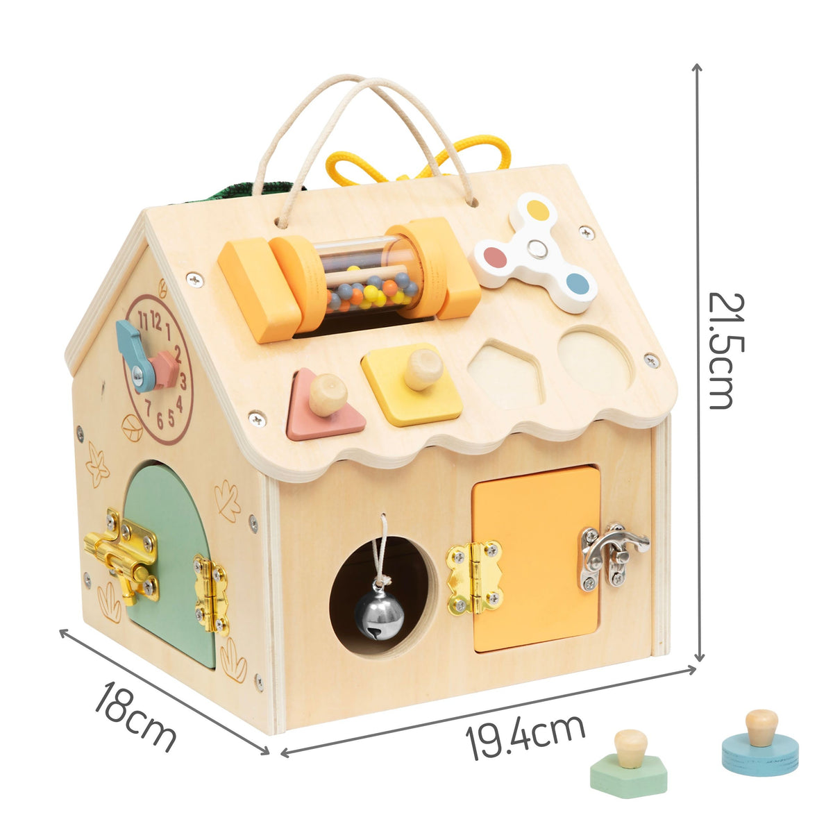 TOOKY TOY Medinė Manipuliacinė Namelis su Užraktais