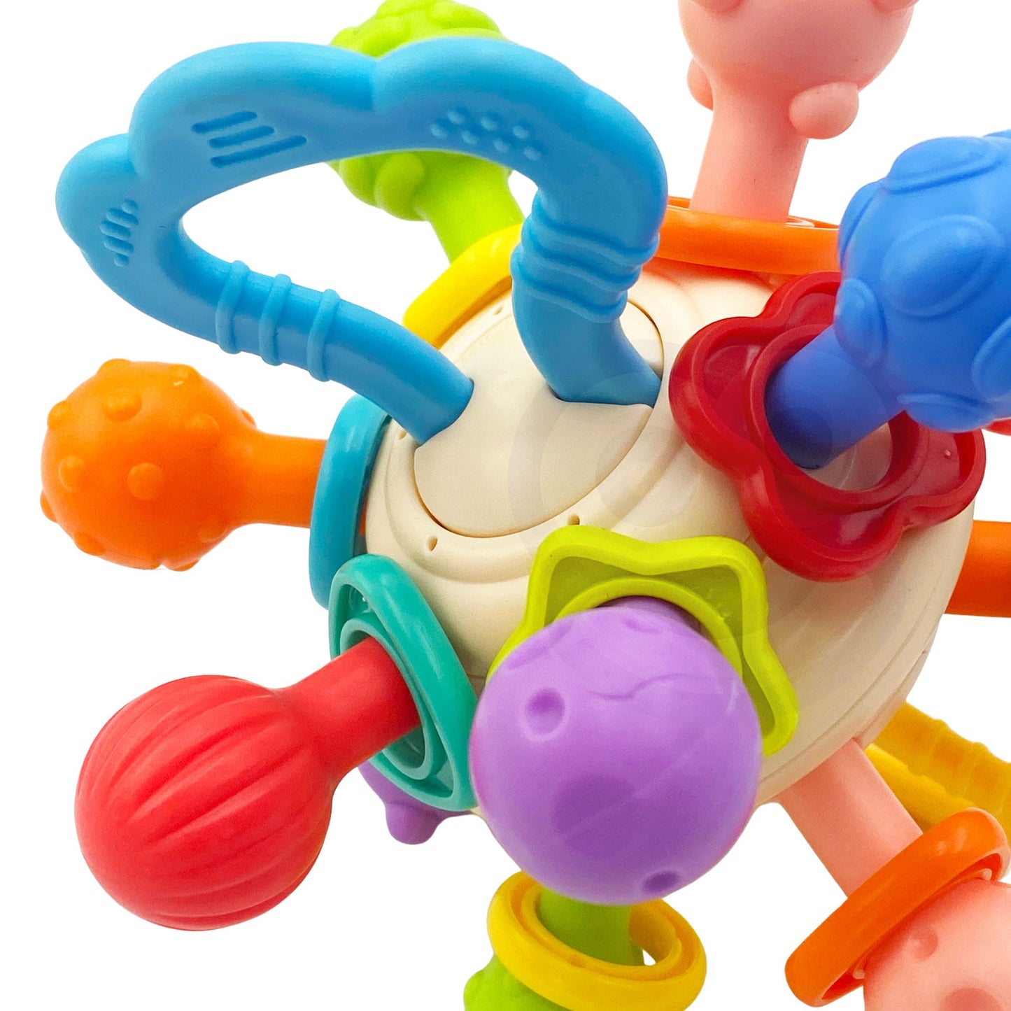 WOOPIE BABY Minkštas 2in1 Barškutis ir Kramtukas, Sensorinis Žaislas Kūdikiams (0m+)