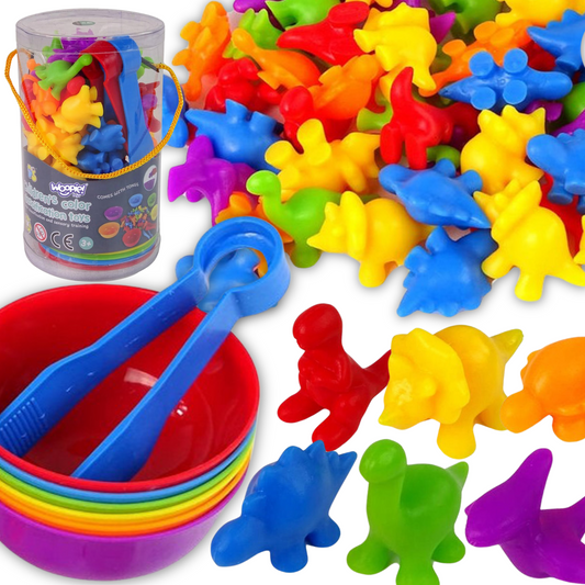WOOPIE Montessori Rūšiuoklis Dinozaurai 56 vnt.