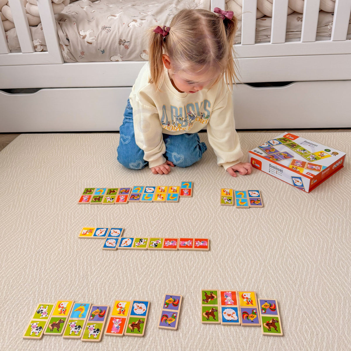 VIGA Medinis Domino Ferma 28 Detalės Montessori