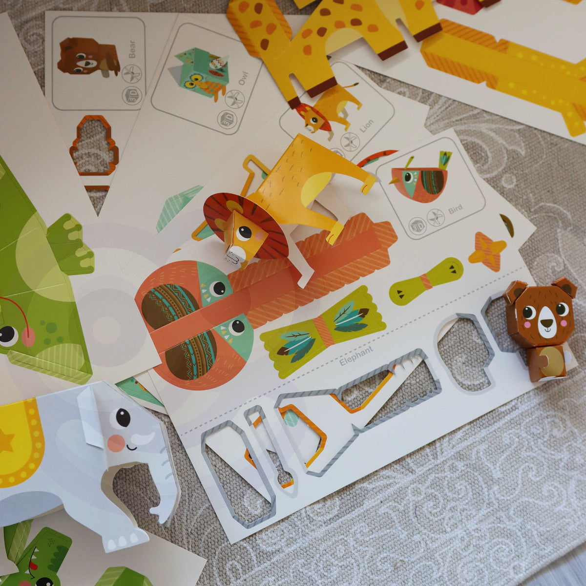 WOOPIE ART&FUN 3D Origami Kūrybinis Rinkinys – 10 Gyvūnėlių