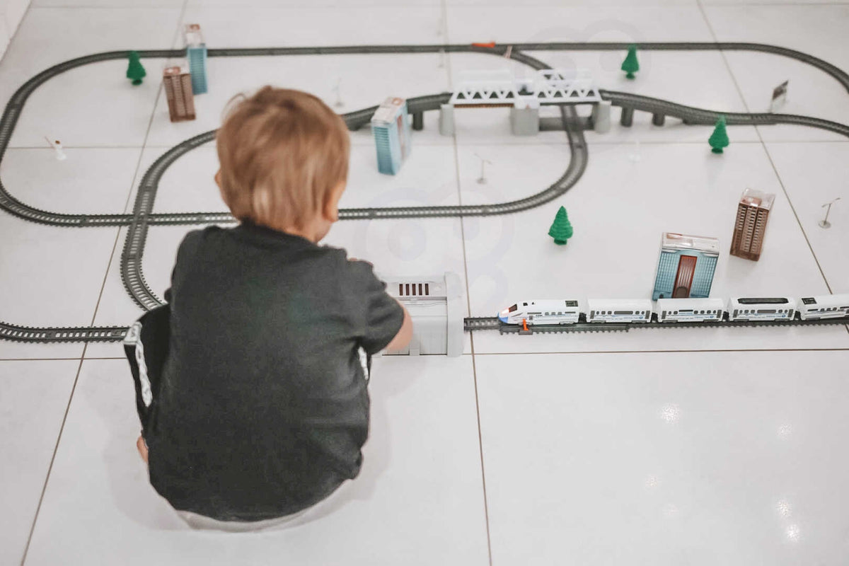 WOOPIE Elektrinis Traukinys Pendolino su Tuneliu ir Tiltu 914 cm