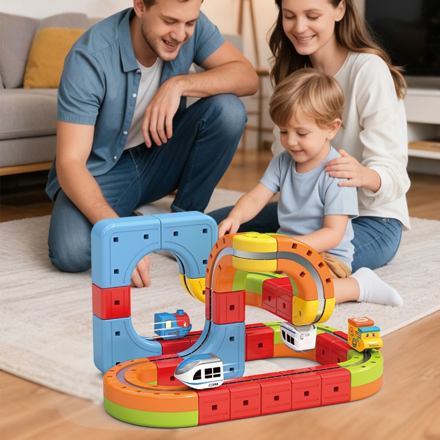 WOOPIE Magic Cube Train Antigravitatinis Magnetinis Traukinukas 32 dalių