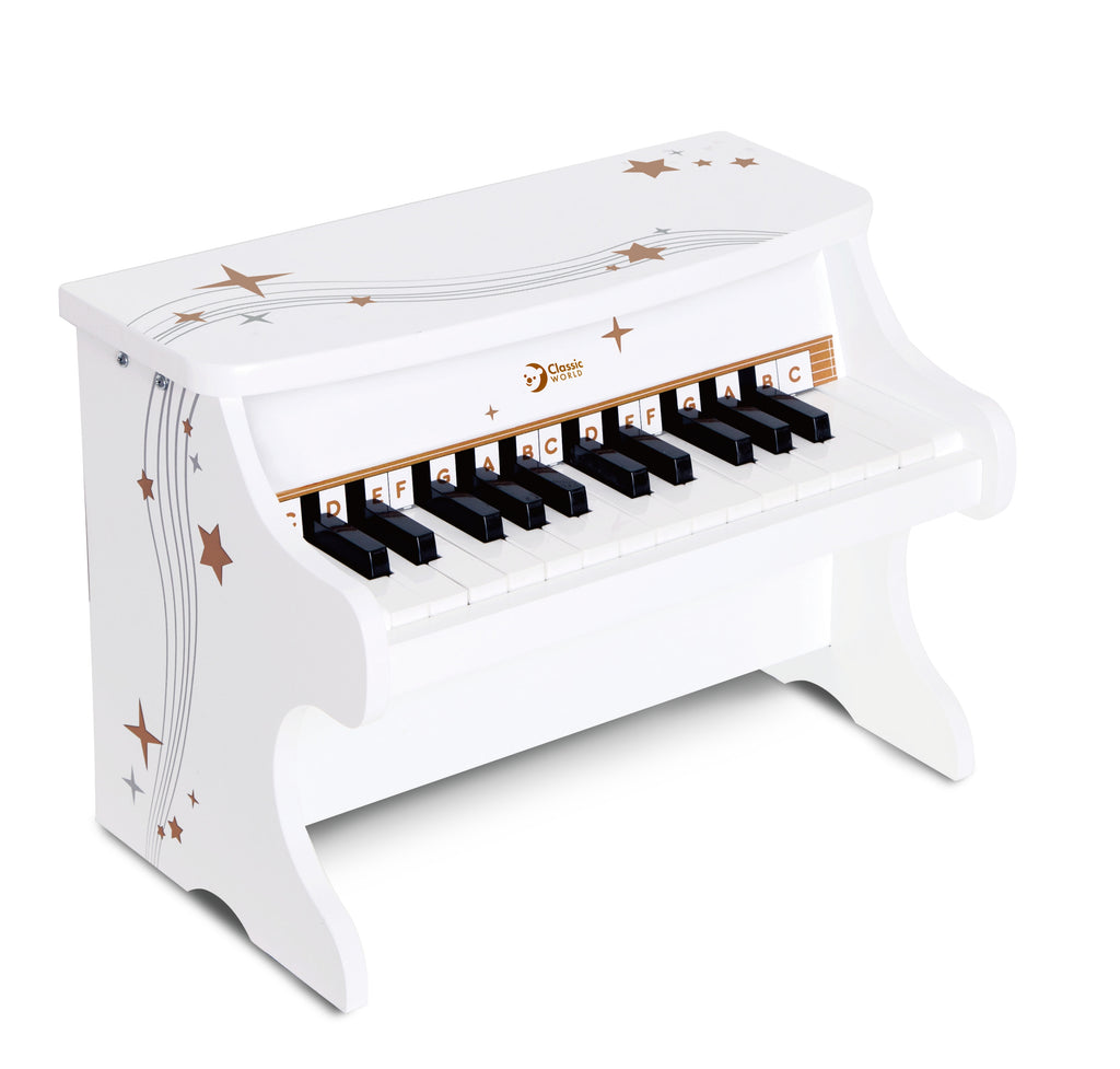 CLASSIC WORLD Medinis pianinas vaikams su mokymo knygele
