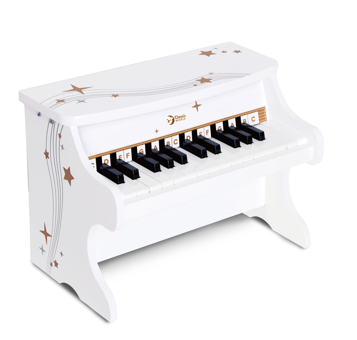 CLASSIC WORLD Medinis pianinas vaikams su mokymo knygele