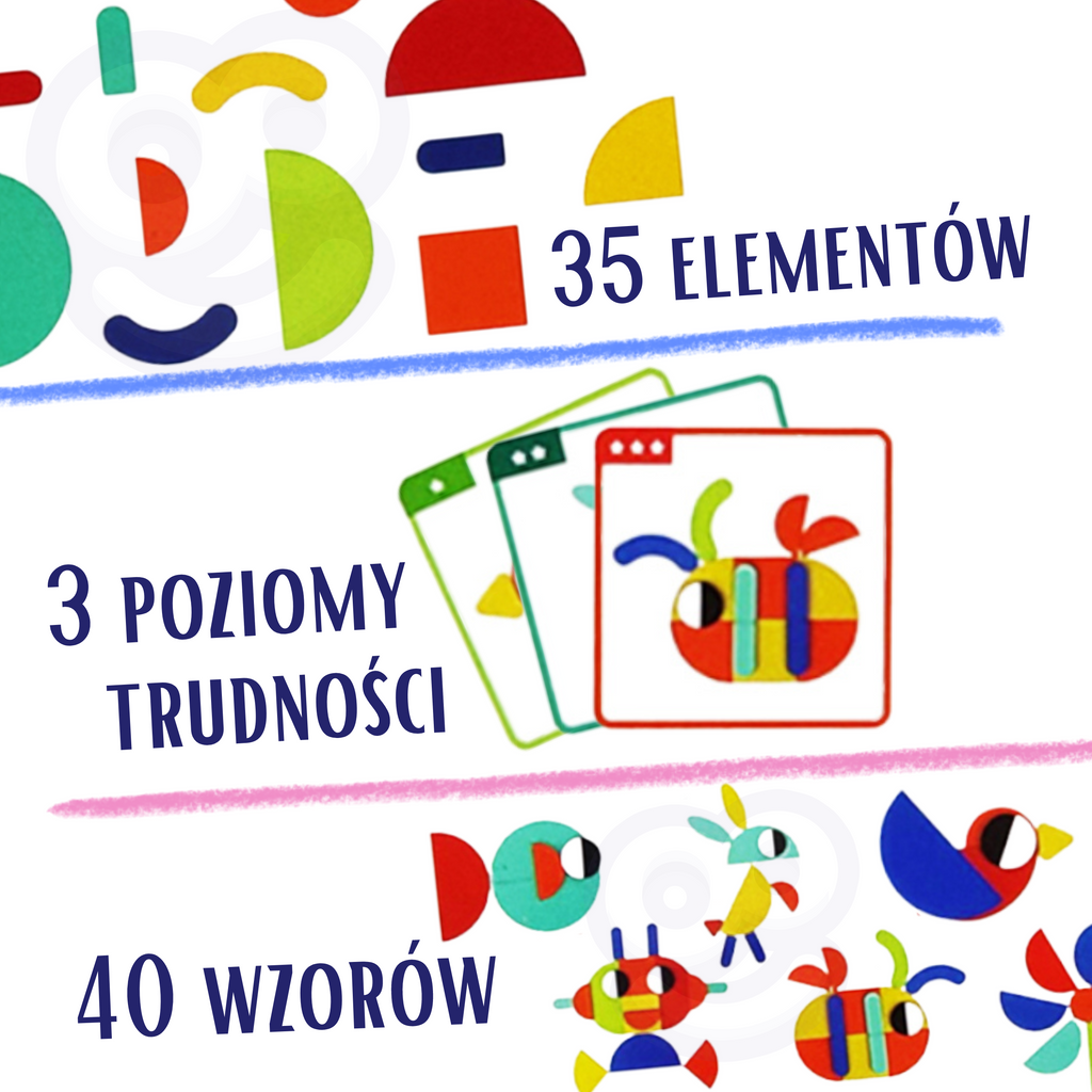 WOOPIE GREEN Medinė Montessori Dėlionė 55 Detalės FSC