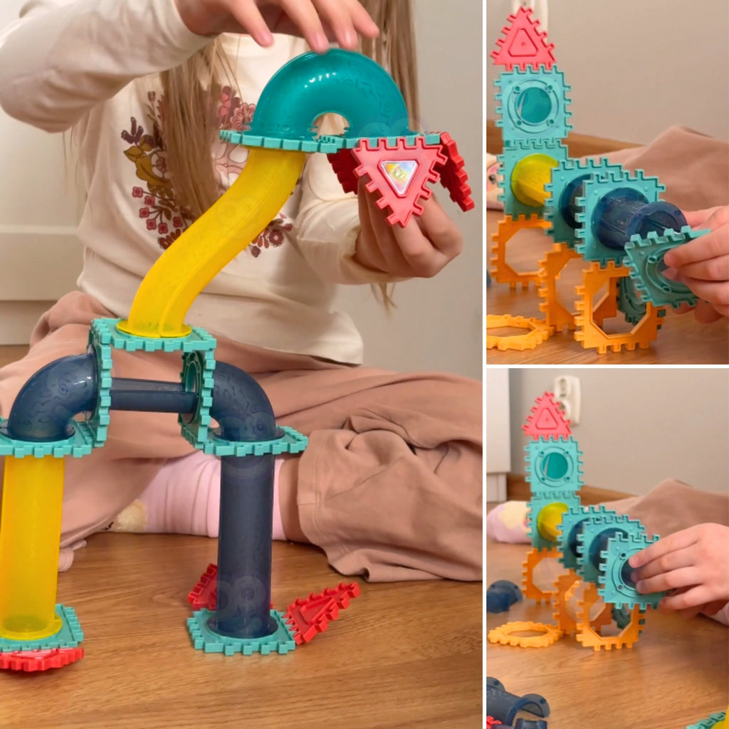 WOOPIE 3D Konstruktorius su Kamuoliuko Trasa, 228 detalės
