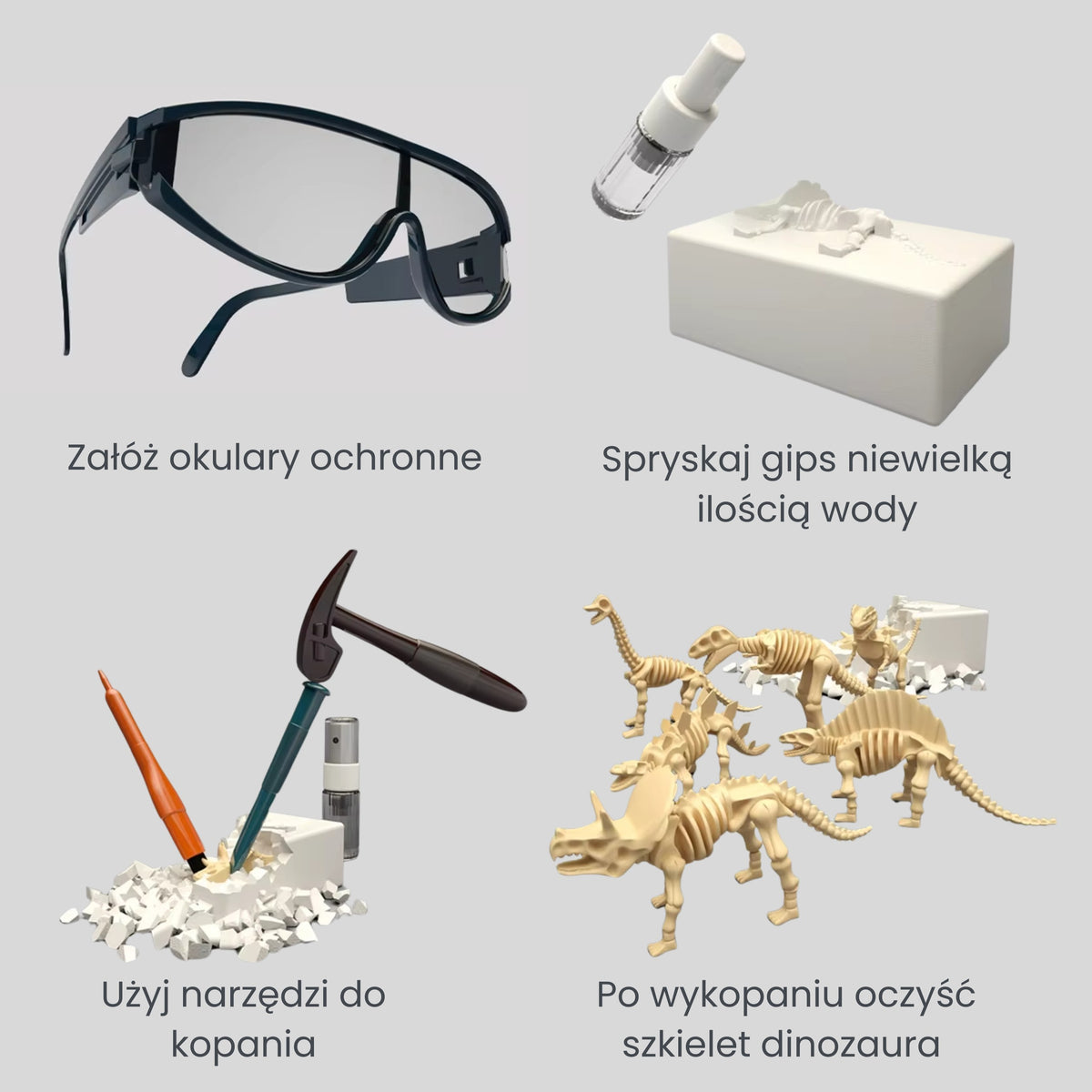 WOOPIE Mažasis Archeologas – Iškask 6 Dinozaurų Skeletus