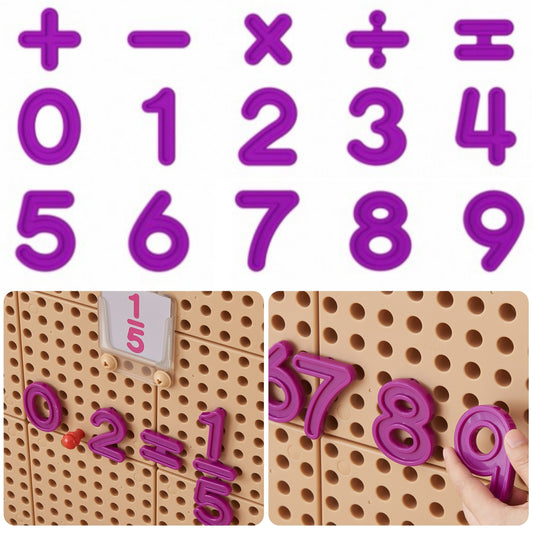 MASTERKIDZ Skaičiai ir simboliai STEM sienelėms 82 vnt. matematikos rinkinys