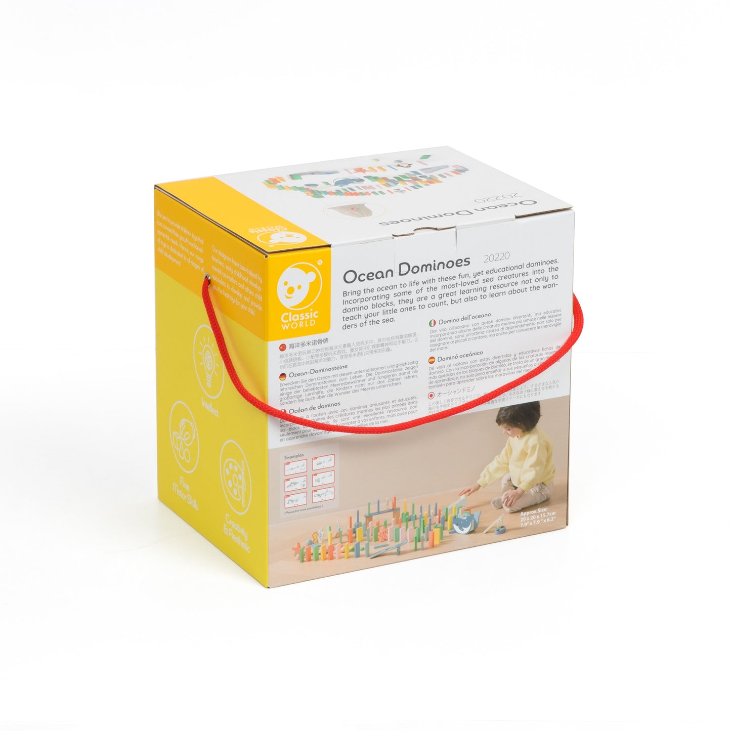CLASSIC WORLD Medinis Domino Kliūčių Ruožas Montessori 100 dalių