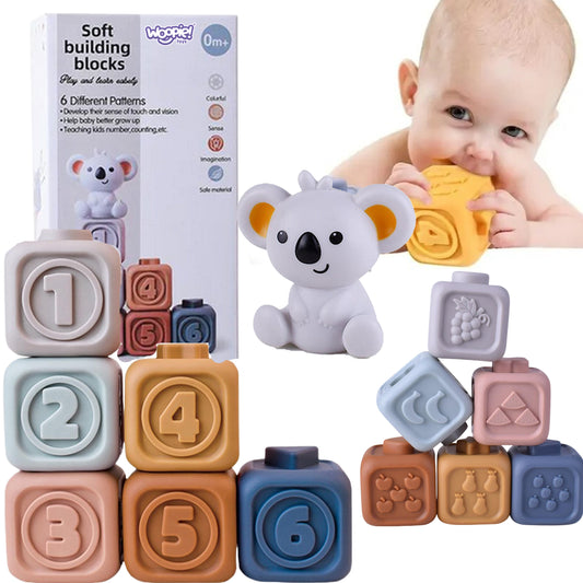 WOOPIE BABY Sensoriniai kaladėlės su skaičiais 2in1