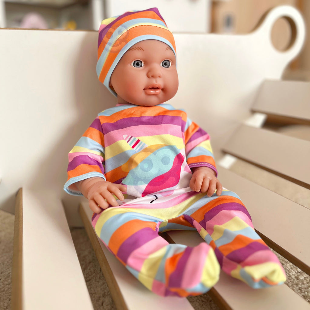 WOOPIE ROYAL Lėlės Drabužių Rinkinys Kombinezonas Vienaragio Kepurė 43-46 cm