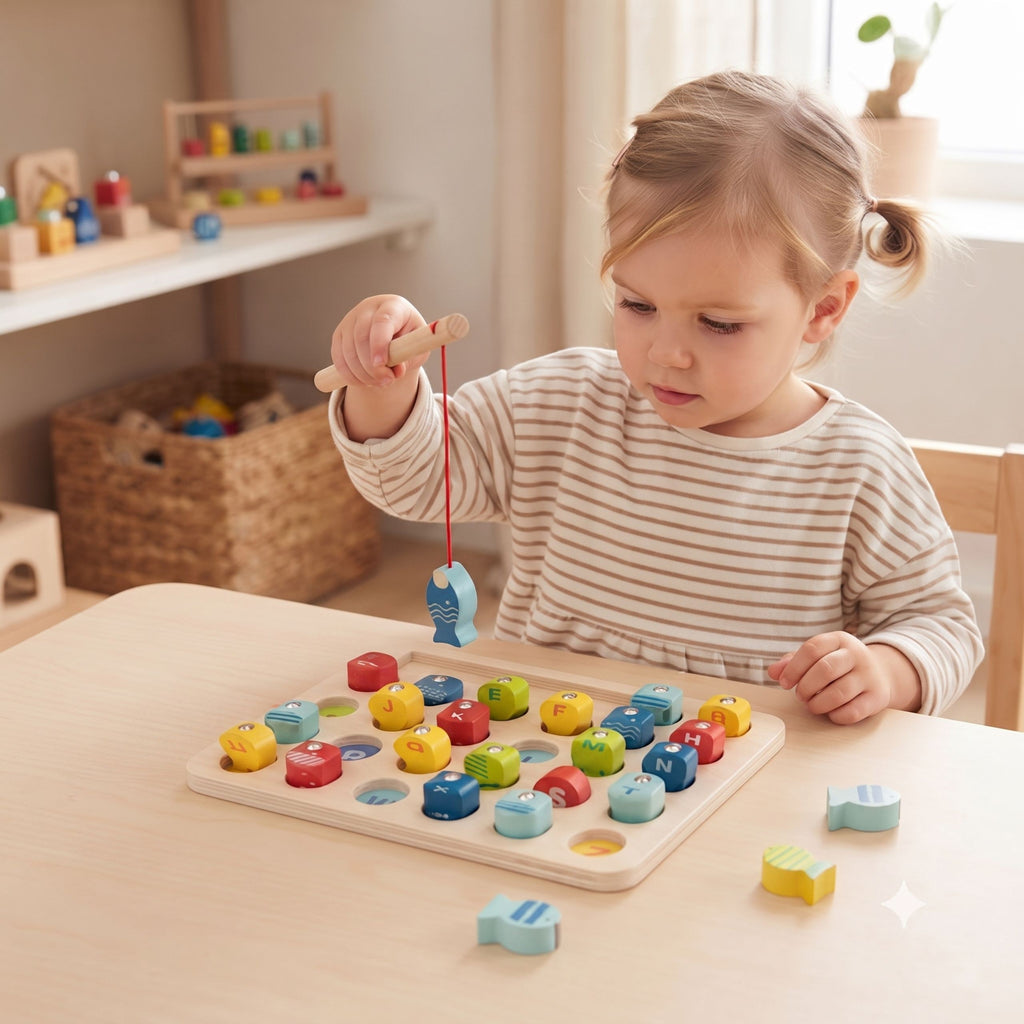 Tooky Toy Medinis Žvejybos Žaidimas su Raidėmis, 29 dalys